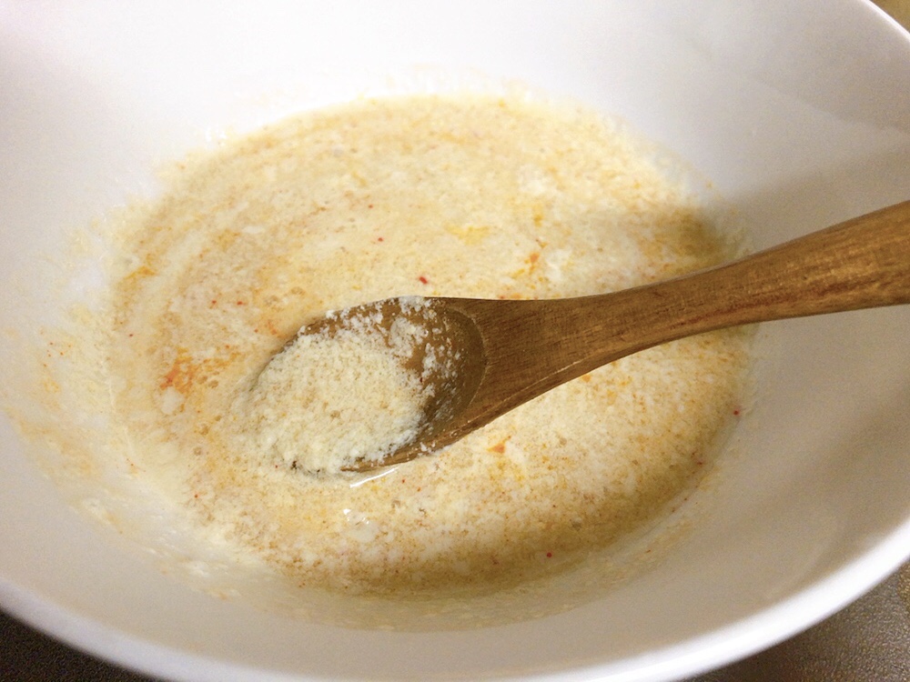 作るのを失敗した鹹豆漿　カルディ鹹豆漿（シェントウジャン）の素